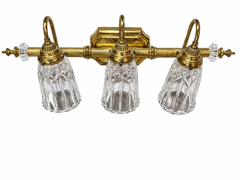 Parisian Art Deco Glamour Pasquale Miranda Three Light Wall Sconce